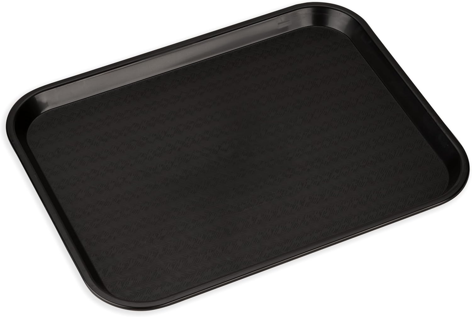 Fast Food Cafeteria Tray 14" x 18", Durable Polypropylene with Slip-Resistant Surface, Stackable for Cafes and Schools, BPA-Free, Black
